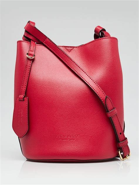 burberry poppy red bag|Burberry Poppy Red Pebbled Leather Lorne Bucket Bag.